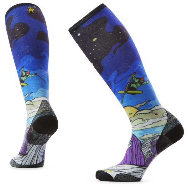 Smartwool - Women's Ski Zero Cushion Galactic Ski Print OTC - Skisocken Gr M blau von SmartWool