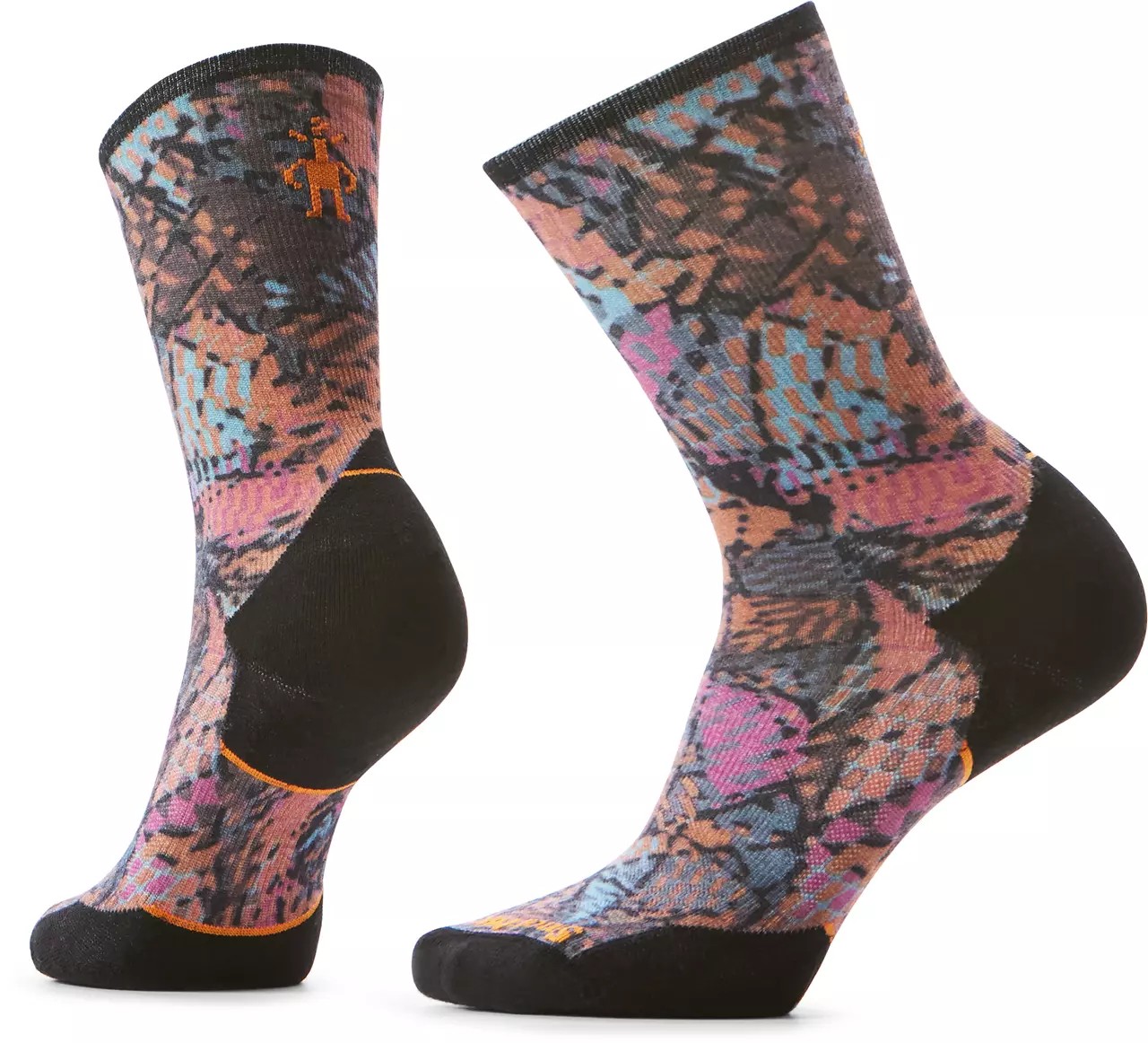 Trail Run Targeted Cushion Triangle Prism Print Crew Socks Women von SmartWool