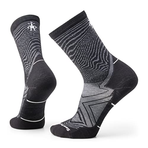 Smartwool Unisex Trail Run Targeted Cushion Crew Socks Trail Run Targeted Cushion Crew Socken, Black-White, von Smartwool