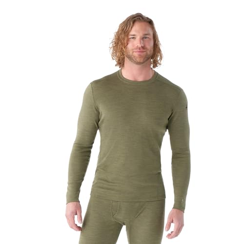 Smartwool Classic Thermal Merino Baselayer mit Rundhalsausschnitt für Herren, Winter Moss Heather, XXL von Smartwool