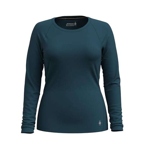 Smartwool Damen Women's Classic All-Season Merino Base Layer Long Sleeve Baselayer-Shirt, Twilight Blue, L von Smartwool