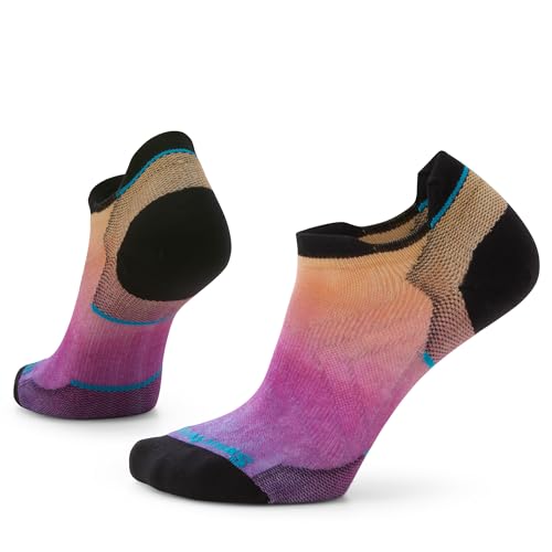 Smartwool Damen Women's Run Zero Cushion Ombre Print Low Ankle Socks Niedrige Knöchelsocken Run Zero Cushion Ombre Print für Damen, Tandoori Orange, von Smartwool