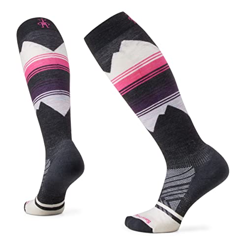 Smartwool Damen Women's Ski Targeted Cushion Pattern OTC Socks Ski-Socken mit gezieltem Kissenmuster für Damen, Charcoal, von Smartwool