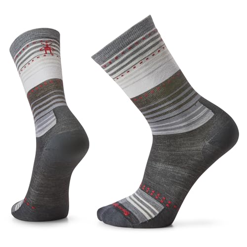 Smartwool Unisex Everyday Lifestyle Stitch Stripe Crew Socks Everyday Lifestyle Stitch Stripe Crew Socken, Charcoal, von Smartwool