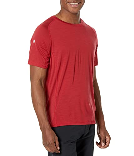 Smartwool Herren Active Ultralite Kurzarmshirt aus Merinowolle (Athletic Fit), rhythmisches Rot, Größe L von Smartwool