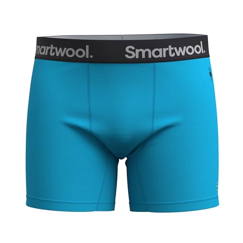 Smartwool Herren-Boxershorts aus atmungsaktiver Merinowolle, für den Alltag, Pool, Blau, Medium von Smartwool