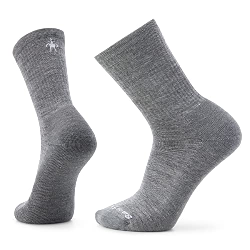 Smartwool Herren Everyday Solid Rib Crew Wandersocken, Gris Moyen, von Smartwool