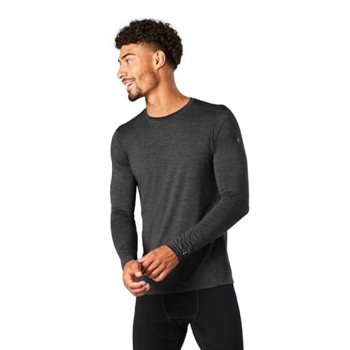 Smartwool Herren Mens Classic All-Season Merino Base Layer Long Sleeve, Iron Heather, L EU von Smartwool