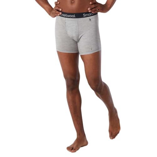 Smartwool Herren Merino Brief Boxed Boxershorts, Light Gray Heather, XXL von Smartwool