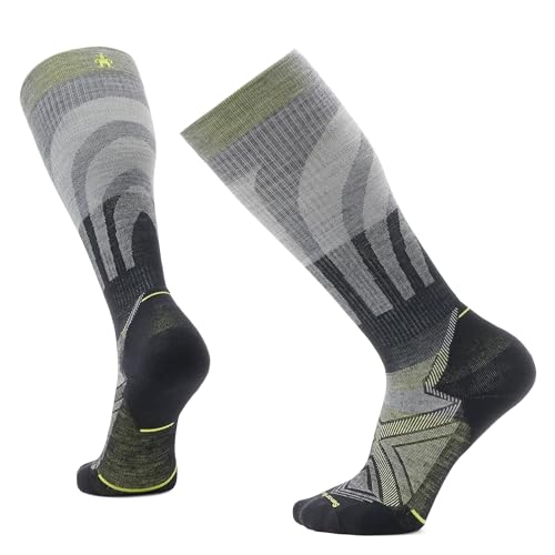 Smartwool Herren Run Targeted Cushion Compression Over-The-Calf, Mittelgrau, Medium von Smartwool