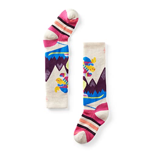 Smartwool Kinder Full Cushion Mountain Moose Pattern OTC Socken, Moonbeam, M von Smartwool