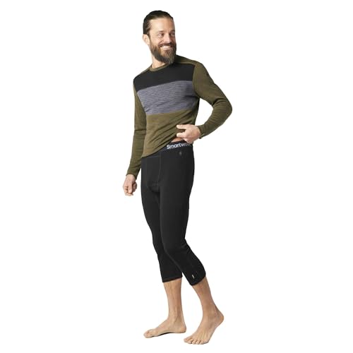 Smartwool Herren Men's Classic Thermal Merino Base Layer 3/4 Bottom Baselayer-Hose, Black, S von Smartwool