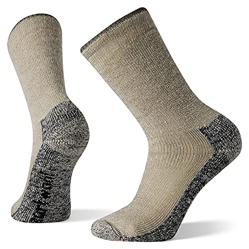 Smartwool Men's Mountaineer Classic Edition Maximum Cushion Crew Hiking Socks, Taupe, L von Smartwool