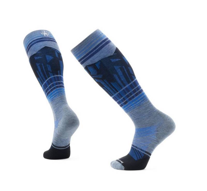 Smartwool Skisocken Targeted Cushion OTC Summit Shot-Print (Merinowolle) blau/grau von Smartwool