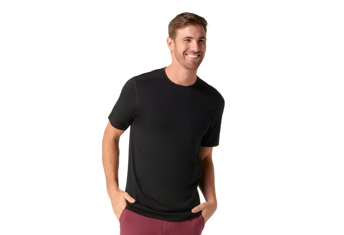 Smartwool T-Shirt Slim Fit (feuchtigkeitsabsorbierend, Merinowolle) schwarz Herren von Smartwool