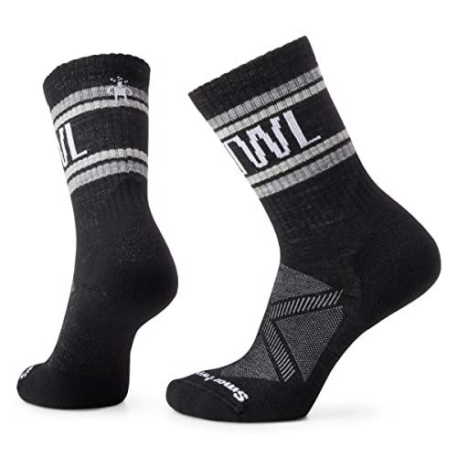 Smartwool Unisex Athletic Stripe Sportliche SMRTWL Retro-Streifen-Crew-Socken, Black, L von Smartwool