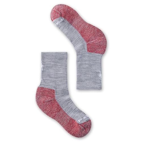 Smartwool Unisex Kids Cushion Crew Wandersocken für Kinder, Light Gray, Small von Smartwool