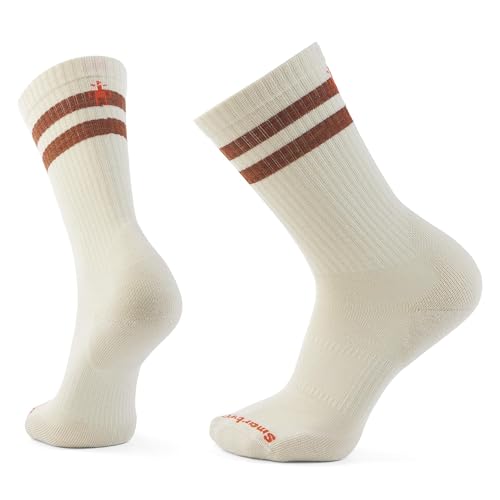 Smartwool Unisex Everyday Athletic Striped Crew Socken, Natural, L von Smartwool
