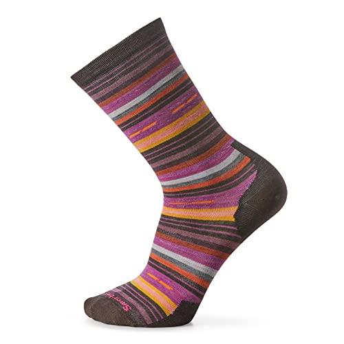 Smartwool Unisex Socken Margarita Crew, Alltagssocken aus Merinowolle, für Damen und Herren, zum Wandern, Laufen und Walken im Winter, leichtes und atmungsaktives Naturmerino, Kastanienbraun, S von Smartwool