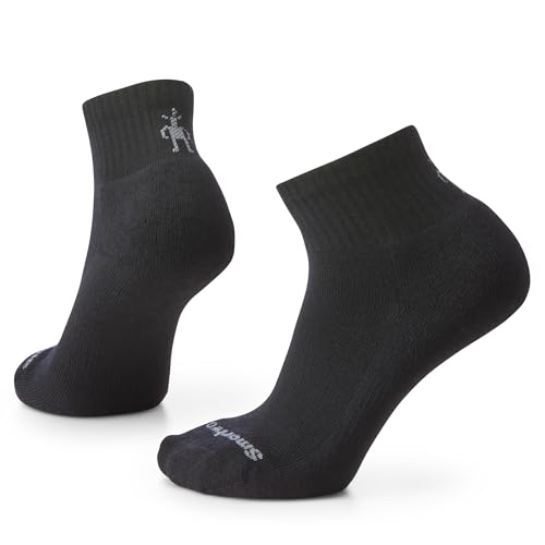 Smartwool Unisex Everyday Solid Rib Ankle Socks Alltagssocken aus festem Rippstrick, Black, von Smartwool