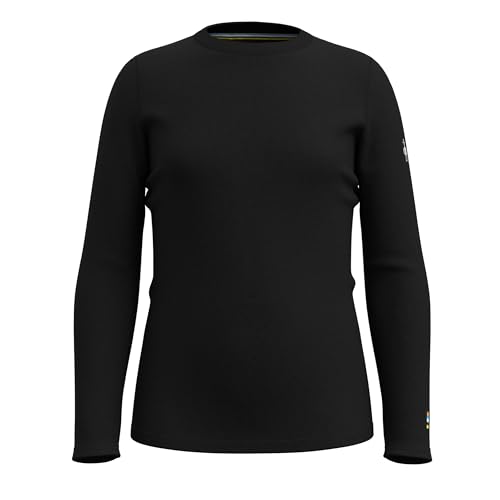 Smartwool Unisex Kinder Classic Thermal Merino Baselayer mit Rundhalsausschnitt, Schwarz, XX-Small von Smartwool