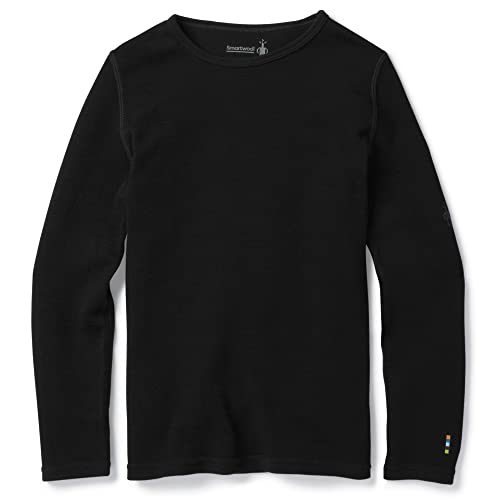 Smartwool Unisex Kinder Kids' Classic Thermal Merino Base Layer Crew Baselayer-Shirt, Black, M von Smartwool