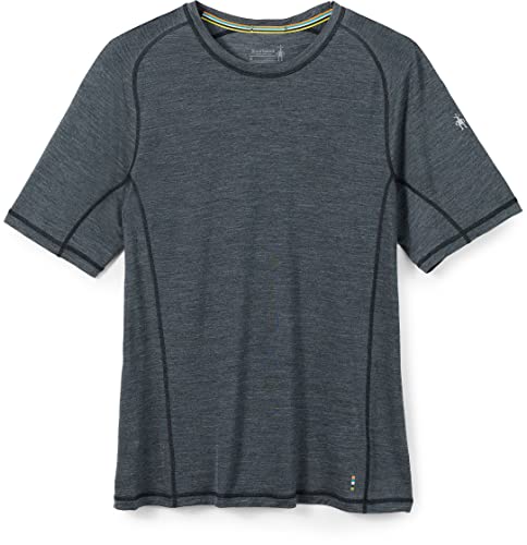 Smartwool Unisex Men's Active Ultralite Short Sleeve, Charcoal Heather, Medium von Smartwool