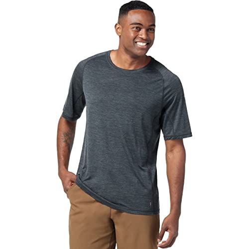 Smartwool Unisex Men's Active Ultralite Short Sleeve, Charcoal Heather, Medium von Smartwool