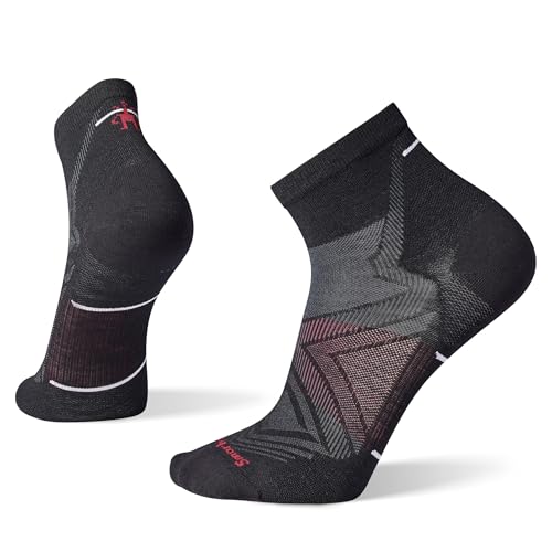 Smartwool Unisex Run Zero Cushion Ankle Socks, Schwarz, L EU von Smartwool