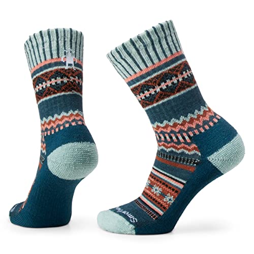 Smartwool Unisex Everyday Snowed In Sweater Crew Socks Everyday Snowed In Sweater Crew Socken, Twilight Blue, von Smartwool