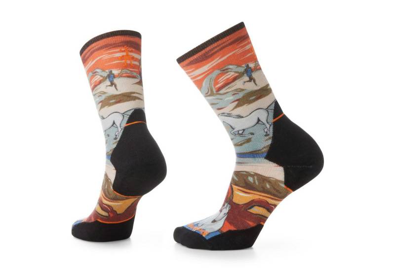 Smartwool Wandersocken Athlete Edition Run Trail Magic Crew Print Laufsocken - Multi Color von Smartwool