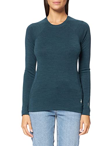 Smartwool Women's Merino 250 Baselayer Crew Boxed Base Layer Top, Twilight Blue Heather, L von Smartwool