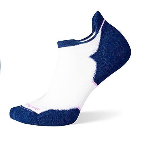 Smartwool Women's Run Targeted Cushion Low Ankle Socks – No Show Running Socks - White, M von Smartwool