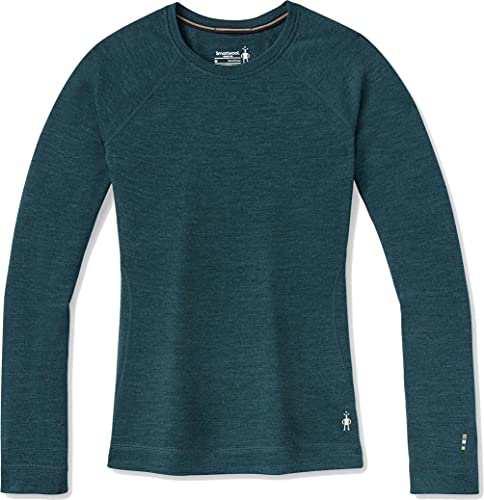 Smartwool Damen Klassische Thermo-unterhemd aus Merinowolle Baselayer-Shirt, Twilight Blue Heather, XL von Smartwool
