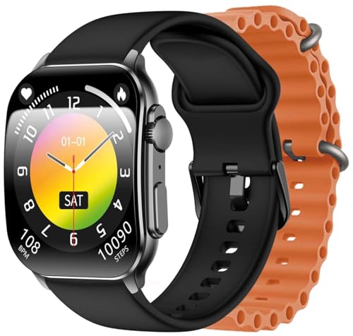 Smarty 2.0 SW080A SW080 Uhr - Smartwatch - Schwarz - Wasserfest (3 ATM) - 46 mm - Silikonarmband - 3 Jahre Garantie von Smarty 2.0