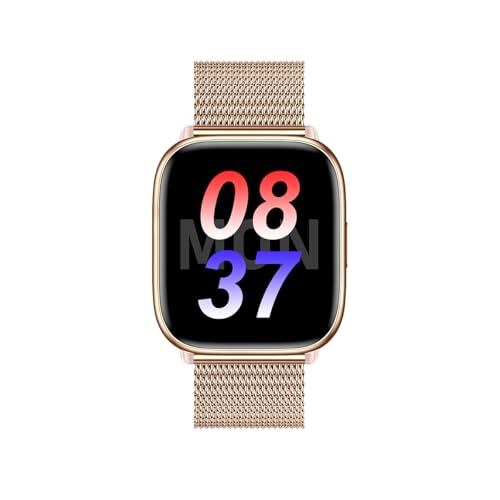 SMARTY 2.0 Digitale Damenuhr, automatisch, mit Metallarmband, SW081G, goldfarben, modern, Gold, Modern von SMARTY 2.0