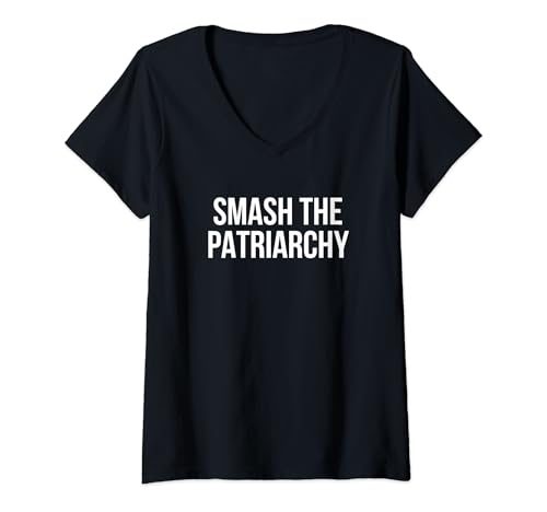 Damen Zerschlagen Sie das Patriarchy. T-Shirt mit V-Ausschnitt Damen Zerschlagen Sie das Patriarchy. T-Shirt mit V-Ausschnitt von Smash the Patriarchy