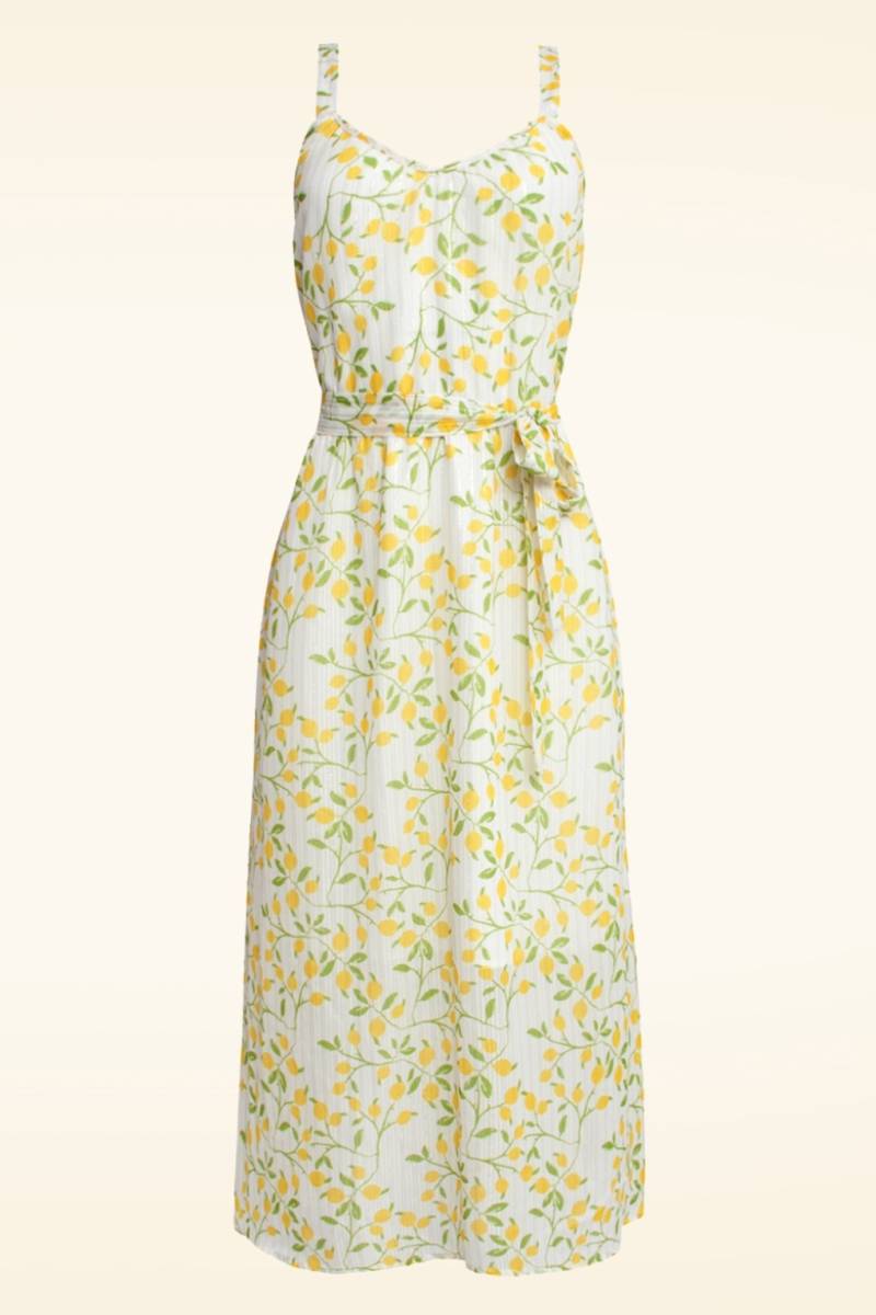 Lexie Zitrone Midaxikleid in Weiß und Multi von Smashed Lemon