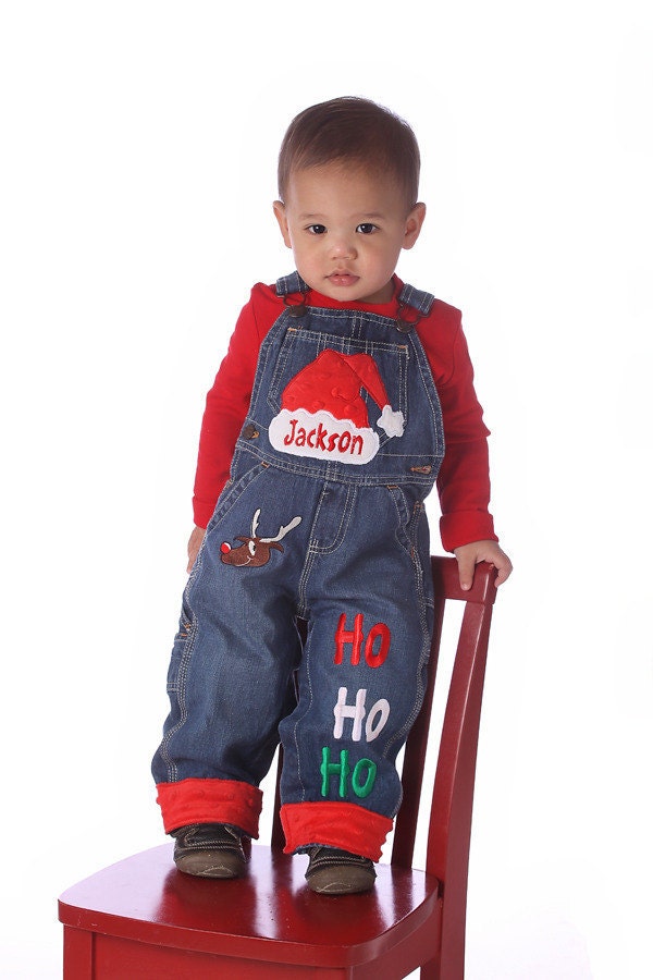 Personalisierte Santa Overall 6 Monate Bis 5T von SmashingCupcakes