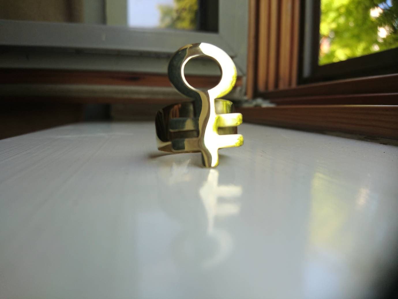 Alchemie Symbol Aus Messing, Messing Ring Zweckentfremdet, Recycelt, Up-Cycled Alchemie Symbol Aus Messing, Messing Ring Zweckentfremdet, Recycelt, Up-Cycled von SmashingMetals