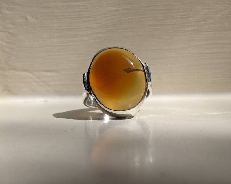 Ovale Gelbe Onyx Cabochon Edelstein Sterling Silber Ring Gepunzt 925 Ovale Gelbe Onyx Cabochon Edelstein Sterling Silber Ring Gepunzt 925 von SmashingMetals