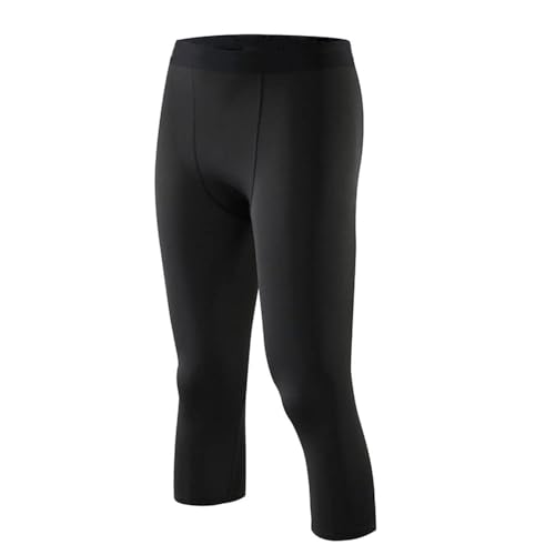 Smatstyle Kompressionshose Herren Lang Sport-Leggings Laufhose Atmungsaktiv Funktionshose Tights Sporthose Schnelltrocknende Trainingshose (as3, Alpha, l, Regular, Regular, Reines Schwarz) von Smatstyle