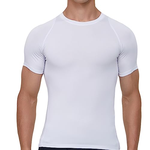 Smatstyle Kompressionsshirt Kurzarm Herren Sport T-Shirt Compression Trainingsshirt elastisches Kurzarm Schnelltrocknendes Funktionsshirt Atmungsaktives Laufshirt von Smatstyle