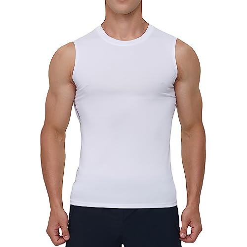 Smatstyle Kompressionsshirt Shirt Herren Ärmelloses Laufshirt,Tanktop atmungsaktives elastisches Quick Dry Funktionsshirts Baselayer Sports Fitness von Smatstyle