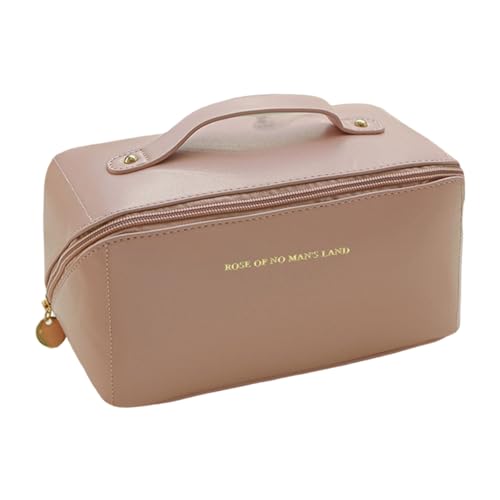 Smbcgdm Make-up-Koffer, kompakt, staubdicht, tragbar, modisch, für Damen, Kosmetiktasche, Toilettenartikel, Organizer, kompatibel mit dem täglichen Gebrauch, rose, L von Smbcgdm