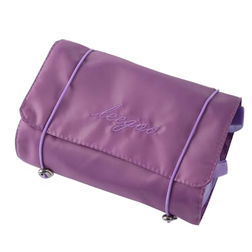 Smbcgdm Make-up-Tasche für Damen, 4-in-1, weibliche Aufbewahrung, Make-up-Tasche, staubdicht, glatter Reißverschluss, violett, XXXXXS von Smbcgdm