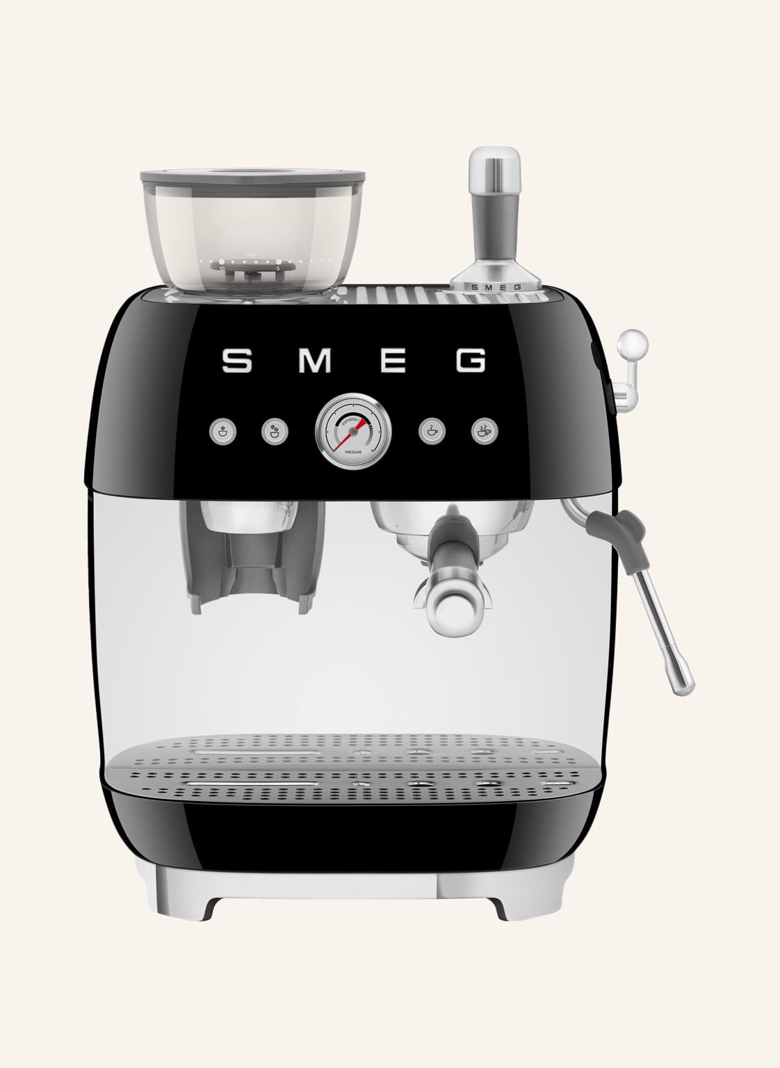 Smeg Espressomaschine ecf03 Mit Kaffeemühle schwarz von Smeg