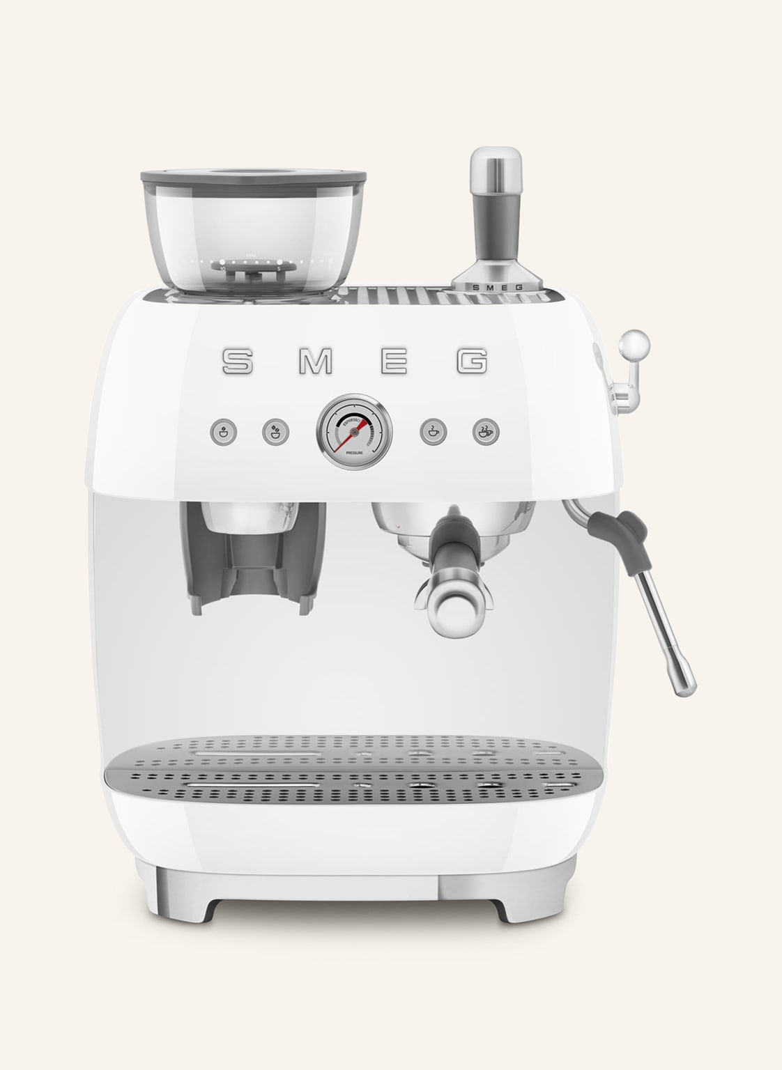 Smeg Espressomaschine ecf03 Mit Kaffeemühle weiss Smeg Espressomaschine ecf03 Mit Kaffeemühle weiss von Smeg