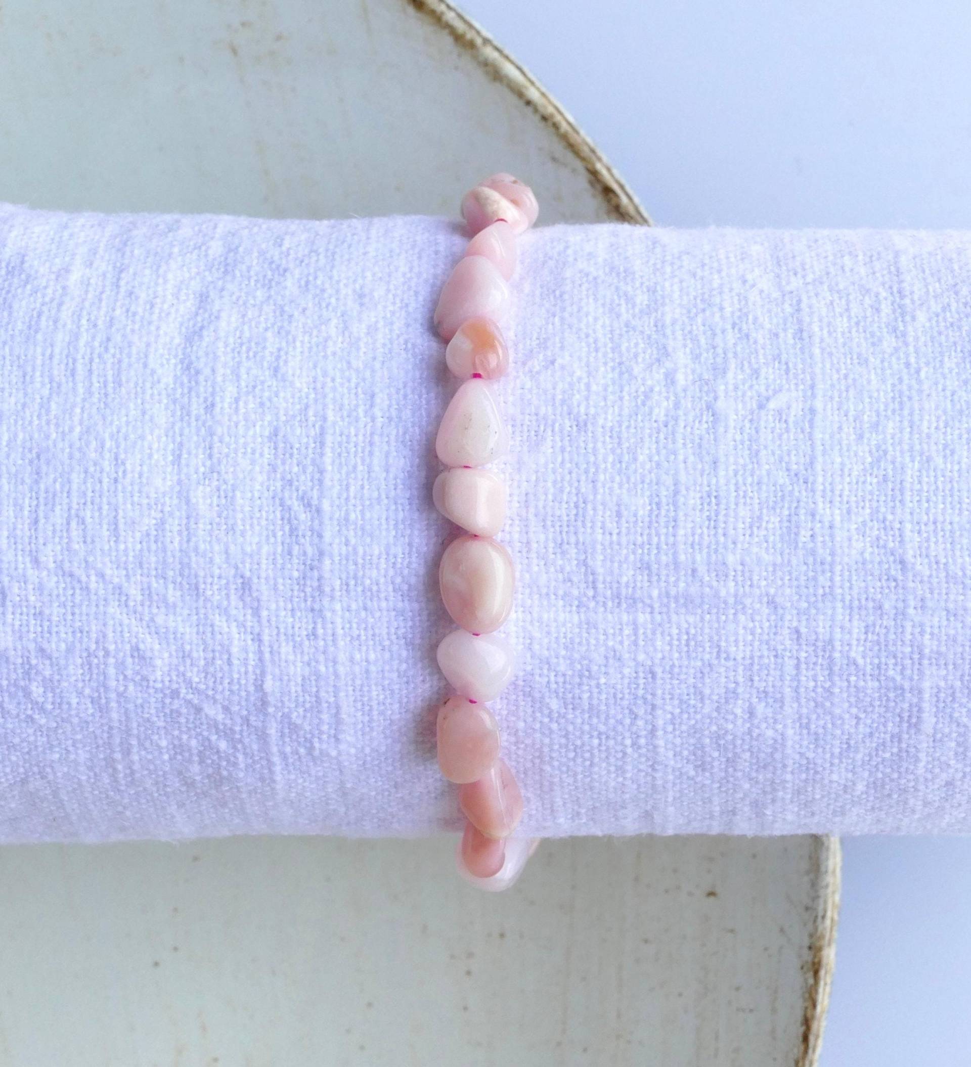 Armband Mit Rosa Opal Mini Edelstein Perlen von SmelijaAccessories
