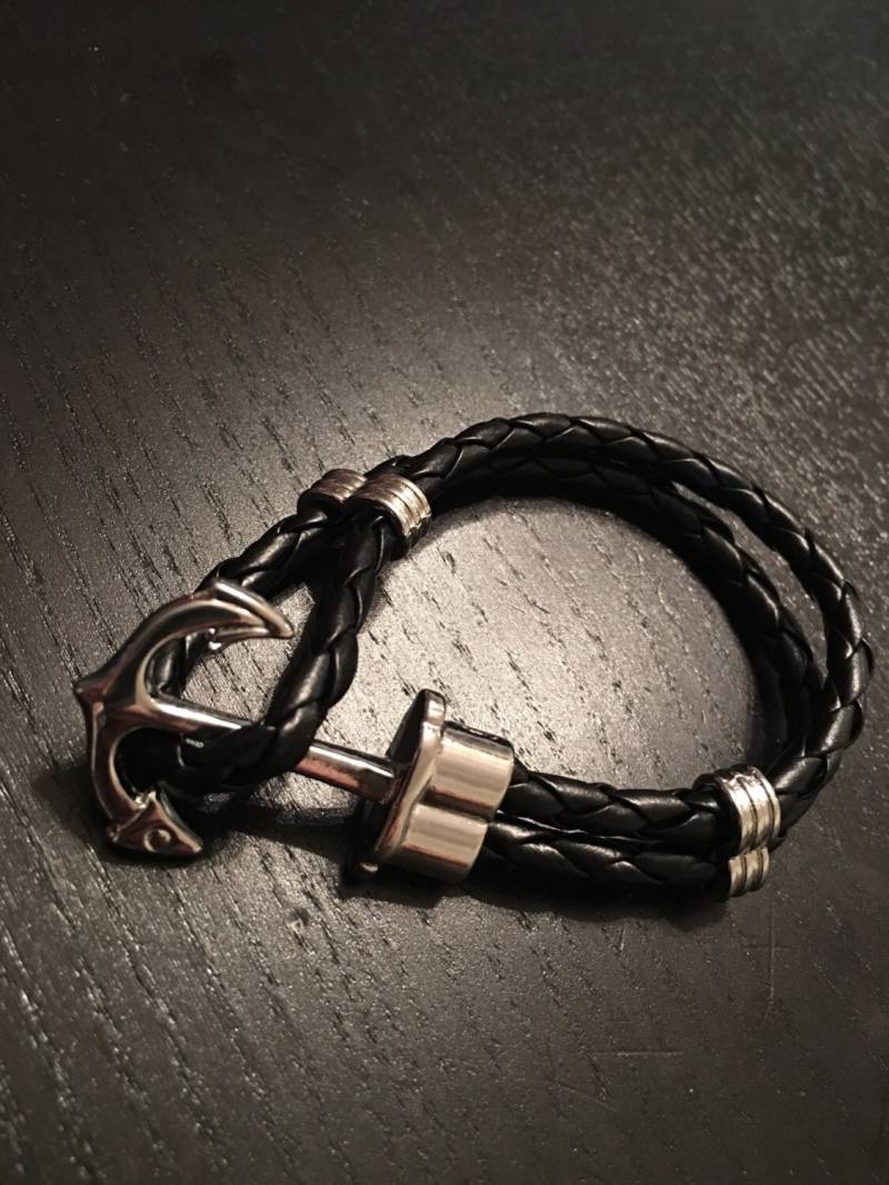 Schwarzer Anker Armband von SmellHappy